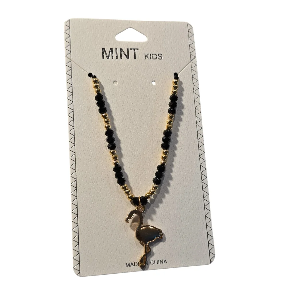 Kids Beaded Flamingo Pendant Necklace Or Bracelet | ASSORTED COLORS - Picture 6 of 11